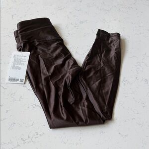 Lululemon Brown satin shine Leggings